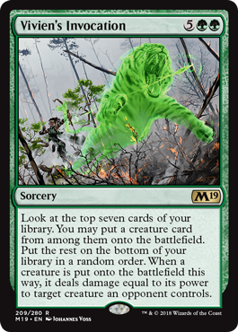 Vivien's Invocation (Magic 2019 Core Set) Medium Play