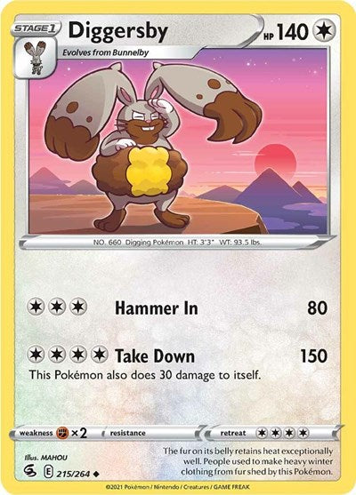 Diggersby (SWSH08: Fusion Strike) Light Play