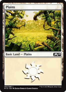Plains (262) (Magic 2019 Core Set) Light Play