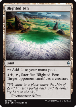 Blighted Fen (Battle for Zendikar) Light Play