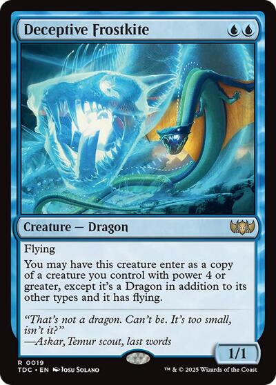 Deceptive Frostkite (Commander: Tarkir: Dragonstorm) Light Play