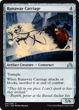 Runaway Carriage (Shadows Over Innistrad) Light Play