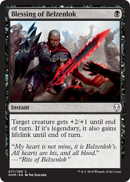 Blessing of Belzenlok (Dominaria) Light Play Foil