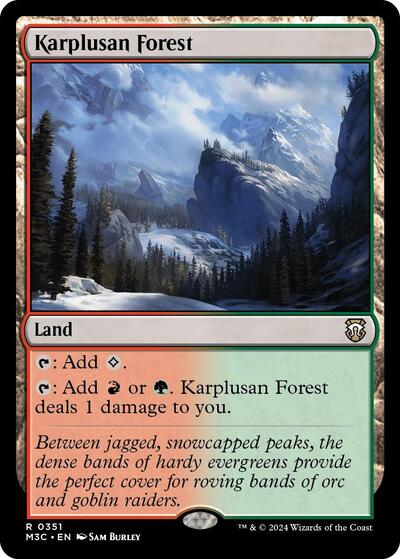 Karplusan Forest (Commander: Modern Horizons 3) Light Play