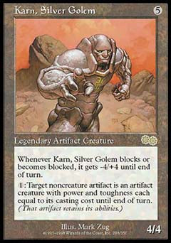 Karn, Silver Golem (Urza's Saga) Light Play