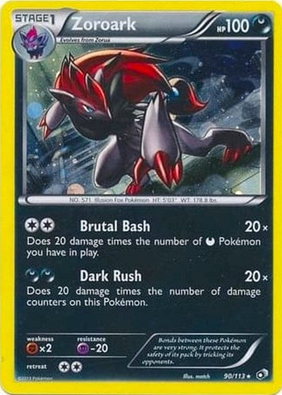 Zoroark - 90/113 (Cosmos Holo) (Blister Exclusives) Damaged / Poor Holofoil