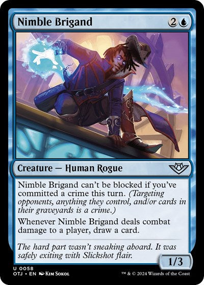 Nimble Brigand (Outlaws of Thunder Junction) Light Play Foil