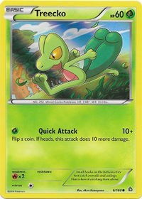 Treecko - 6/160 (Sheen Holo) (Miscellaneous Cards & Products) Damaged / Poor Holofoil
