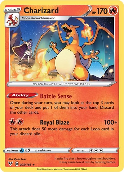 Charizard (SWSH04: Vivid Voltage) Light Play Reverse Holofoil