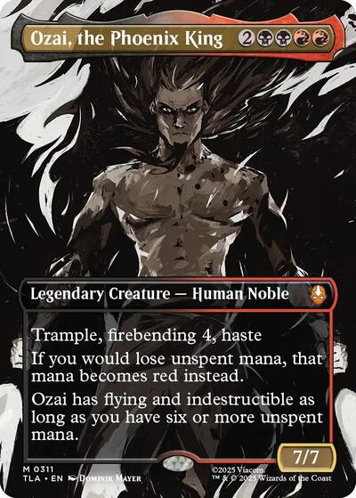 Ozai, the Phoenix King (0311) (Borderless) (Avatar: The Last Airbender) Light Play