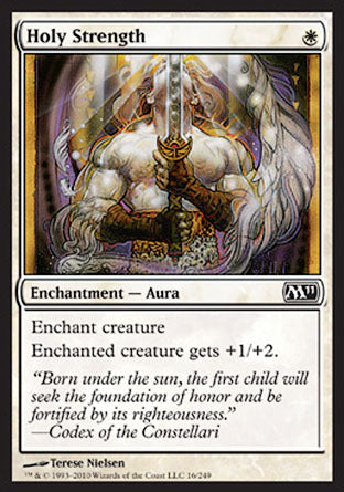 Holy Strength (Magic 2011 Core Set) Light Play
