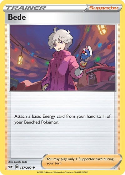 Bede (SWSH01: Sword & Shield Base Set) Medium Play Reverse Holofoil