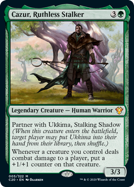 Cazur, Ruthless Stalker (Commander 2020 Ikoria) Light Play Foil