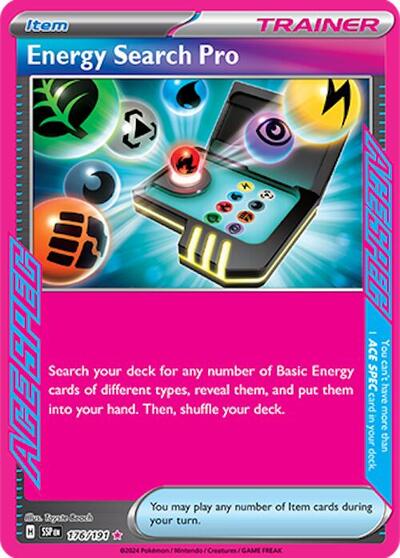 Energy Search Pro (SV08: Surging Sparks) Light Play Holofoil