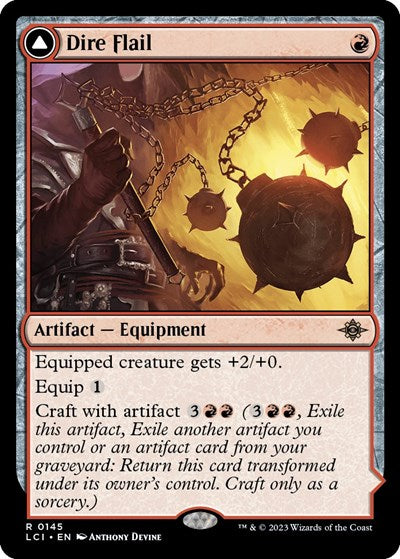 Dire Flail (The Lost Caverns of Ixalan) Light Play