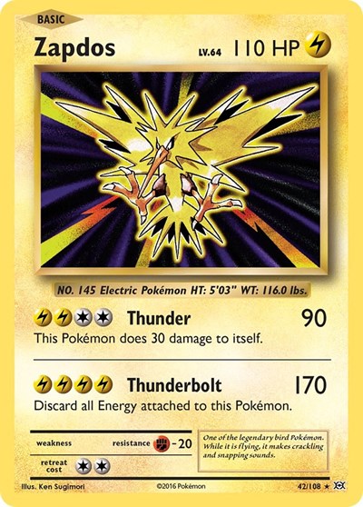 Zapdos (XY - Evolutions) Near Mint Holofoil