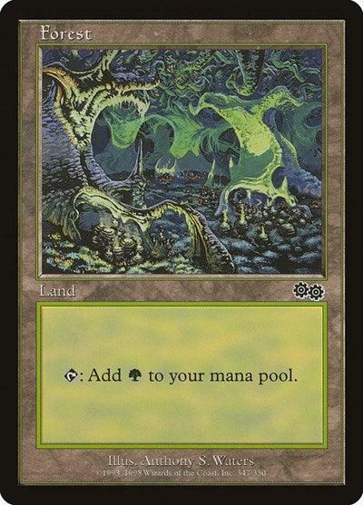 Forest (347) (Urza's Saga) Medium Play