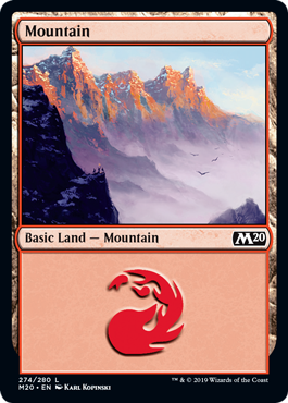 Mountain (274) (Magic 2020 Core Set) Light Play
