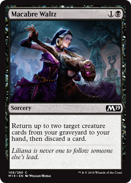 Macabre Waltz (Magic 2019 Core Set) Light Play