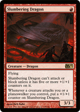 Slumbering Dragon (Magic 2013 Core Set) Light Play Foil