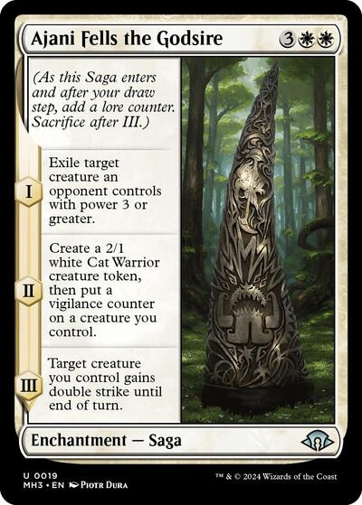 Ajani Fells the Godsire (Modern Horizons 3) Light Play