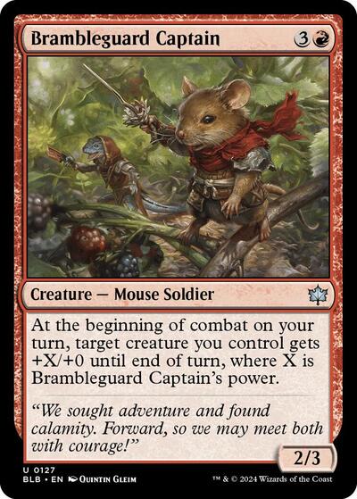 Brambleguard Captain (Bloomburrow) Light Play Foil