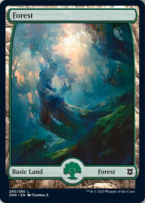 Forest (280) (Zendikar Rising) Light Play