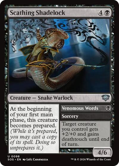Scathing Shadelock (Secrets of Strixhaven) Light Play