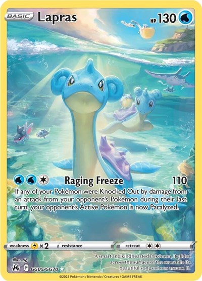 Lapras (Crown Zenith: Galarian Gallery) Near Mint Holofoil