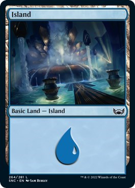 Island (264) (Streets of New Capenna) Light Play Foil