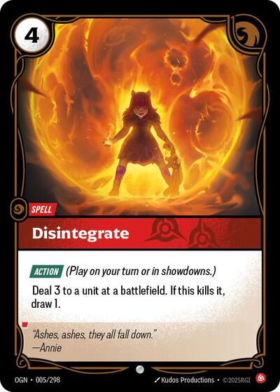 Disintegrate (Origins) Light Play Foil