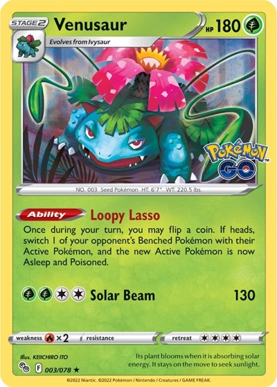 Venusaur (Pokemon GO) Light Play Holofoil