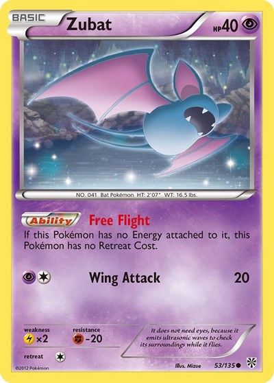 Zubat (53) (Plasma Storm) Damaged / Poor