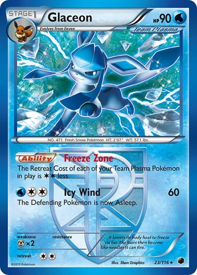 Glaceon (Team Plasma) (Plasma Freeze) Damaged / Poor