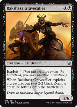 Rakshasa Gravecaller (Dragons of Tarkir) Light Play