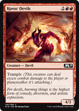 Havoc Devils (Magic 2019 Core Set) Light Play