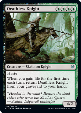 Deathless Knight (Throne of Eldraine) Light Play