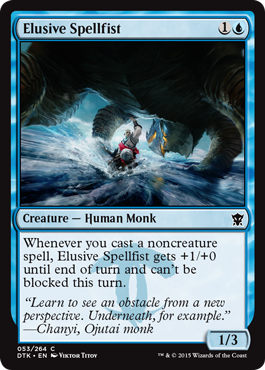 Elusive Spellfist (Dragons of Tarkir) Light Play Foil