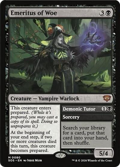 Emeritus of Woe (Secrets of Strixhaven) Light Play Foil