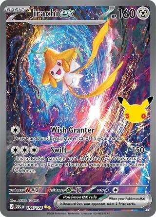 Jirachi ex - 155 (ME: 30th Celebration) Light Play Holofoil