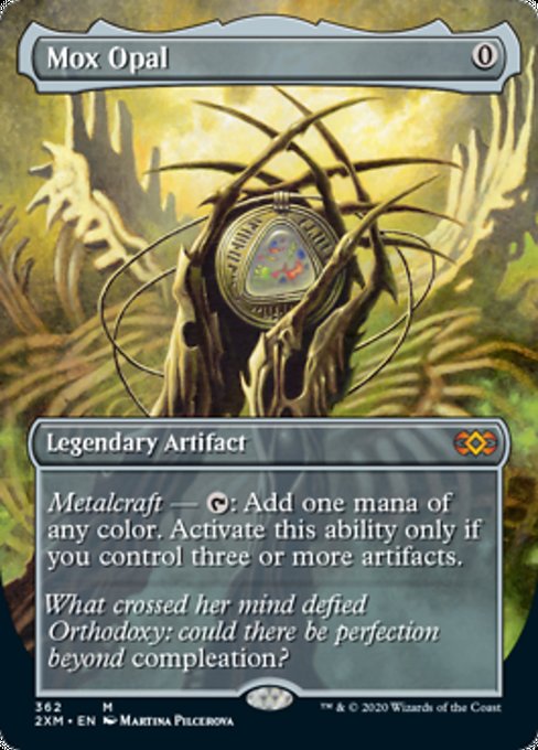 Mox Opal (Borderless) (Double Masters) Light Play Foil