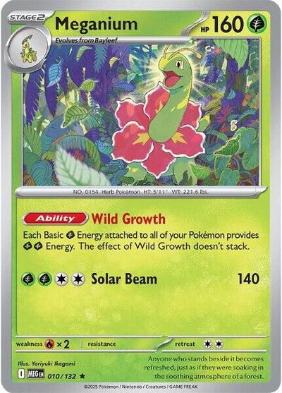 Meganium (ME01: Mega Evolution) Light Play Holofoil