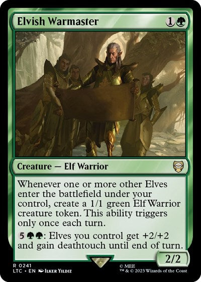 Elvish Warmaster (Commander: The Lord of the Rings: Tales of Middle-earth) Light Play