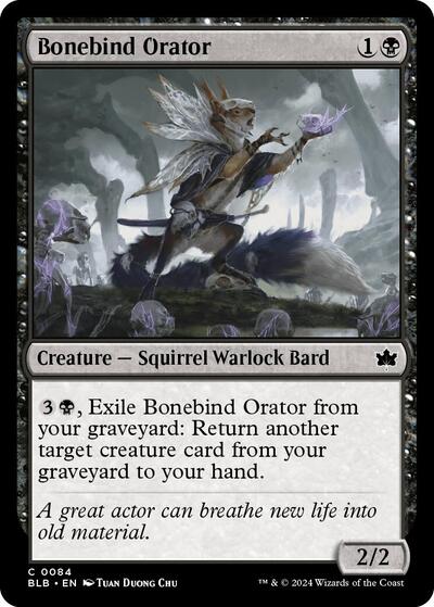 Bonebind Orator (Bloomburrow) Light Play Foil