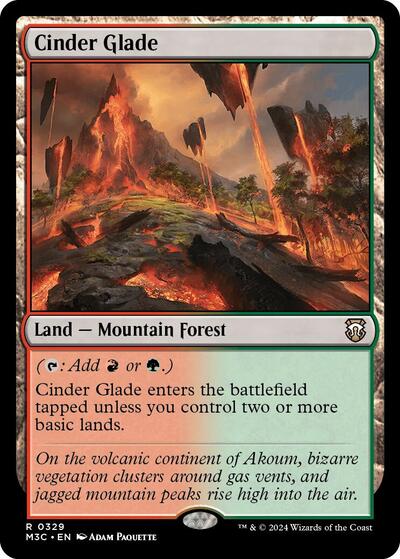 Cinder Glade (Commander: Modern Horizons 3) Light Play