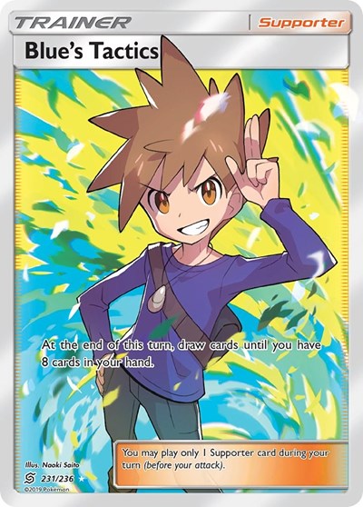 Blue's Tactics (Full Art) (SM - Unified Minds) Light Play