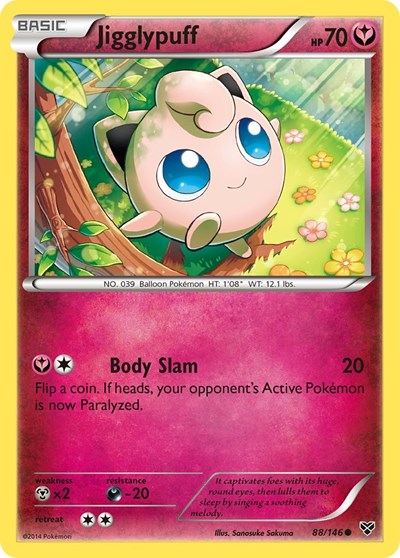 Jigglypuff (88) (XY Base Set) Damaged / Poor