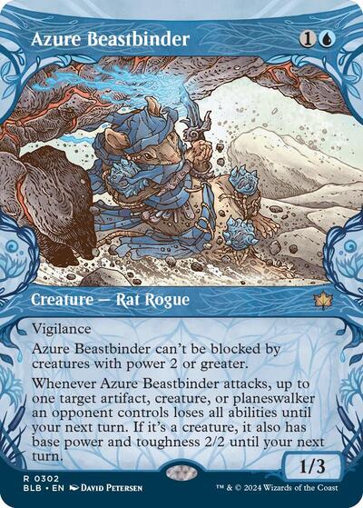 Azure Beastbinder (Showcase) (Bloomburrow) Light Play