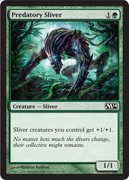 Predatory Sliver (Magic 2014 Core Set) Heavy Play