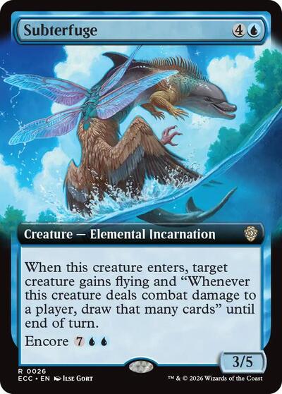 Subterfuge (Extended Art) (Commander: Lorwyn Eclipsed) Light Play